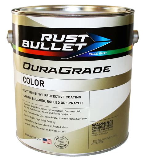 Rust Bullet DuraGrade Color Ultra Low VOC- Metallic Gray Rust Inhibitor ...