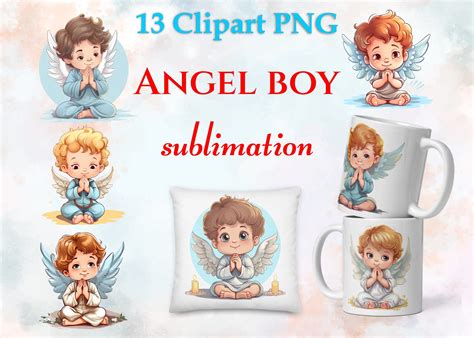 Boy Angel Png No Background for Baptism Graphic by MegaPrezencik ...