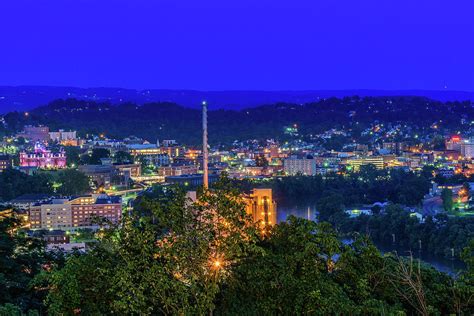 Downtown Morgantown and West Virginia University Photograph by Cityscape Photography - Pixels