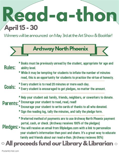 Read-a-thon - Great Hearts Archway North Phoenix, Serving Grades K-5