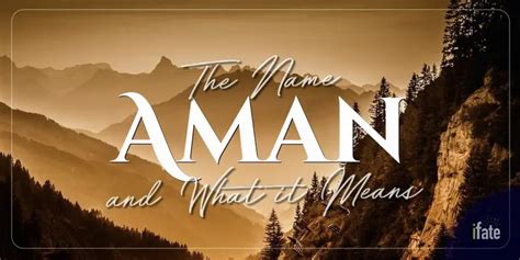 The Name "Aman": What it means, and why numerologists like it