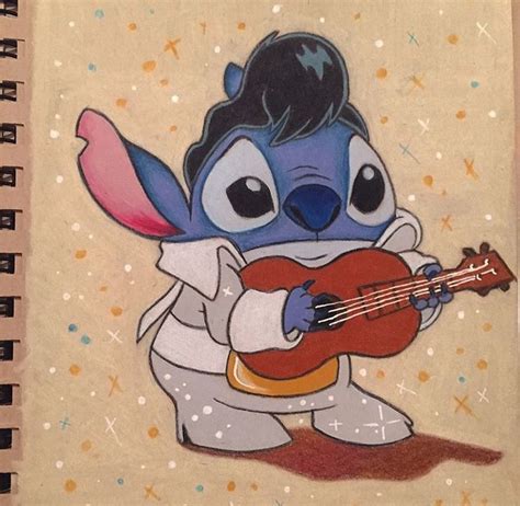 STITCH ELVIS | Stitch drawing, Drawings, Disney drawings