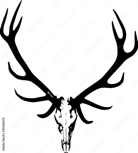 Elk skull animal icon symbol Stock Vector | Adobe Stock