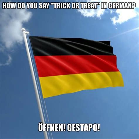 Halloween german lesson - Funny | Germany flag, Flag shop, German flag