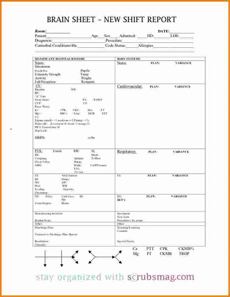 Printable Nursing Shift Report Template - Printable World Holiday