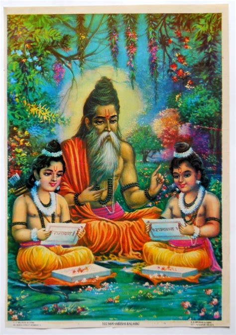 At his hermitage, Valmiki tutors Lava and Kusha; here, | BHAGAVATAM | Pinterest | Krishna ...