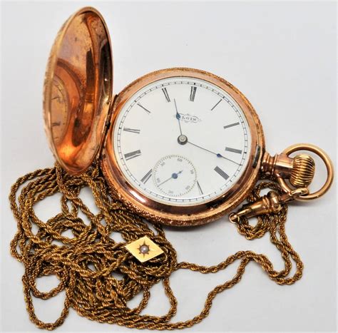 Elgin National Watch Co Ladies Antique Pocket Watch with Chain Pendant Necklace at 1stDibs ...