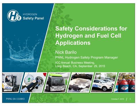 Safety Considerations for Hydrogen and Fuel Cell Applications - DocsLib