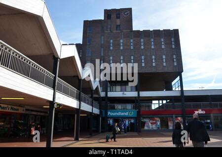 The town centre, Castle Dene Shopping Centre and New Town, Peterlee, County Durham, 2018 Stock ...