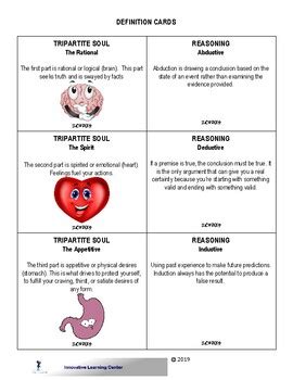 Plato's Tripartite Soul & Reasoning: Connecting the Learning | TpT