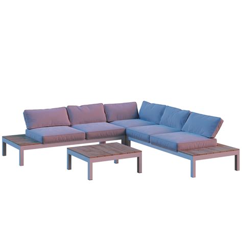 Outdoor Corner Sofa Set 01 • iMeshh - 3D Model for Blender 4.0+