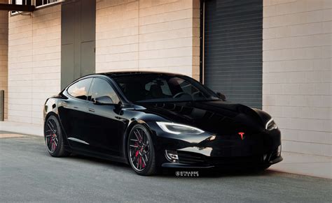 Tesla Model S P100D Charges Toward The Dark Side On 21-Inch Strasse Wheels | Carscoops