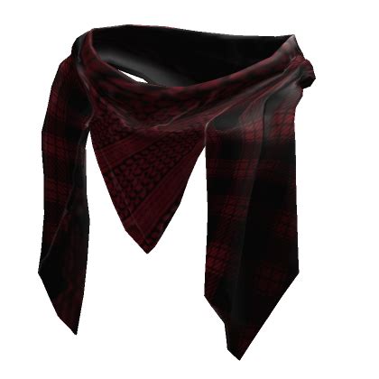 Arabian Keffiyeh Scarf - Black and Red - Boy Rig | Roblox Item - Rolimon's