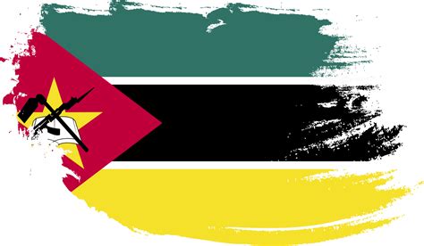 Mozambique flag with grunge texture 12058085 PNG