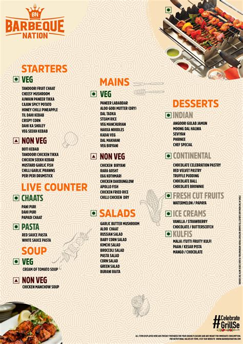 Barbeque Nation Menu, Menu for Barbeque Nation, Patna, Patna