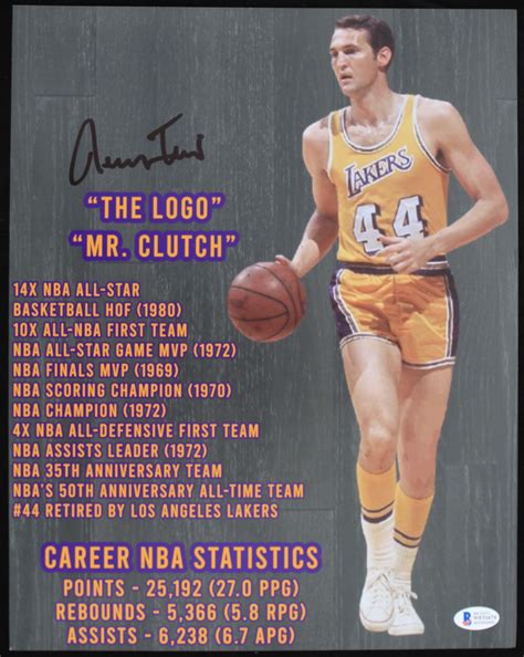 Lot Detail - 1960-1974 Jerry West Los Angeles Lakers Autographed 11x14 ...