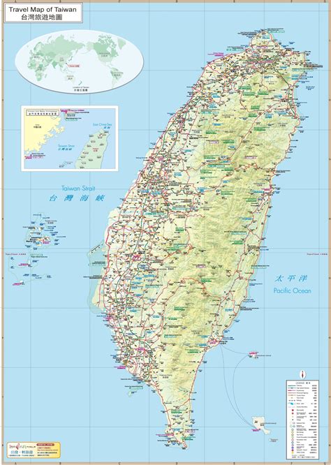 Taiwan tourist map - Map of Taiwan tourist attractions (Eastern Asia - Asia)