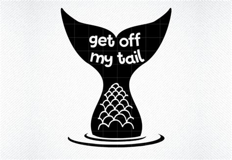 Get off My Tail Mermaid Car Decal Graphic by SVG DEN · Creative Fabrica