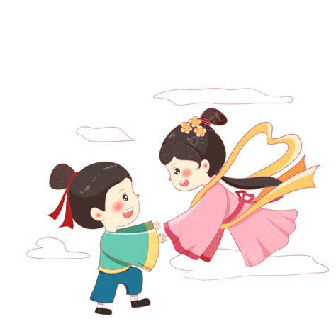 Cowherd And Weaver PNG Transparent, Meet The Cowherd And The Weaver Girl On Qixi Festival, Qixi ...