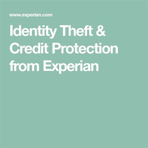 Identity Theft & Credit Protection from Experian | Identity theft ...