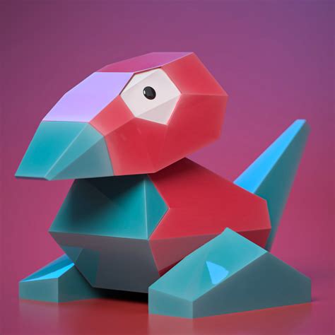 STL file porygon pokemon・Model to download and 3D print・Cults