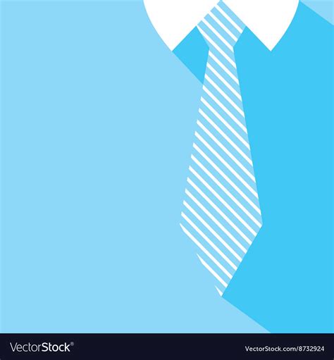 Fathers day background tie and blue shirt Vector Image