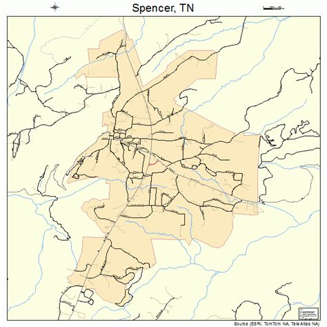 Spencer Tennessee Street Map 4770240