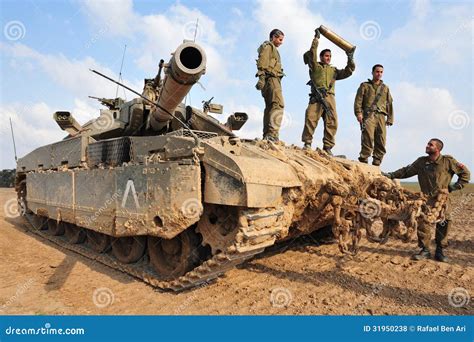 Israeli IDF Tank - Merkava editorial stock photo. Image of machine ...