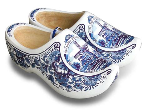 White Blue Mill Dutch Clogs - Dutch Clogs