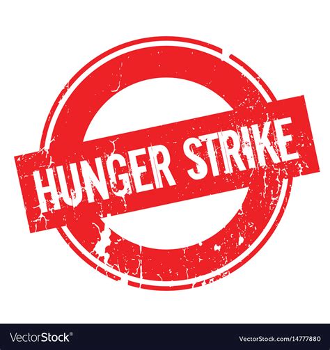 Hunger strike rubber stamp Royalty Free Vector Image