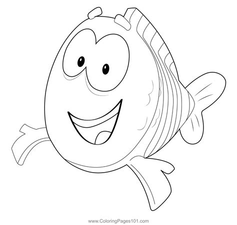 Happy Mr. Grouper Coloring Page for Kids - Free Bubble Guppies Printable Coloring Pages Online ...