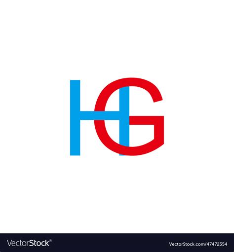 Letter hg combination geometric symbol simple logo