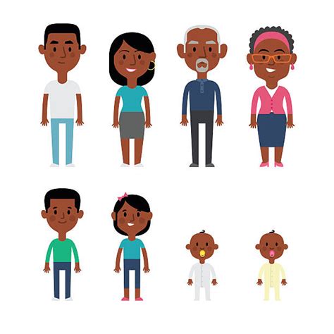 Best Black Family Illustrations, Royalty-Free Vector Graphics & Clip ...