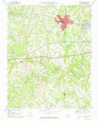 Map of Gibsonville, NC in 1970 | Pastmaps