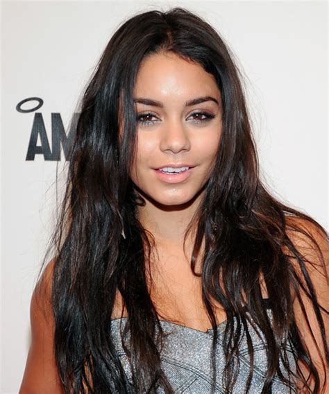 Vanessa Hudgens Long Straight Dark Brunette Hairstyle