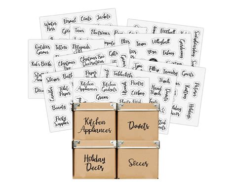 150 Labels for Storage Bins 15 Blank Labels Farmhouse Font - Etsy