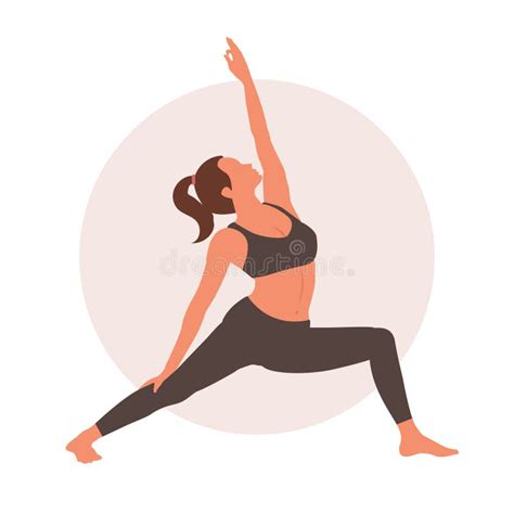 Woman Wearing Sportwear Doing Yoga Exercise,Yoga High Lunge Pose or Anjaneyasana,Calm of Healthy ...