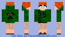 Creeper Hoodie Minecraft Skin