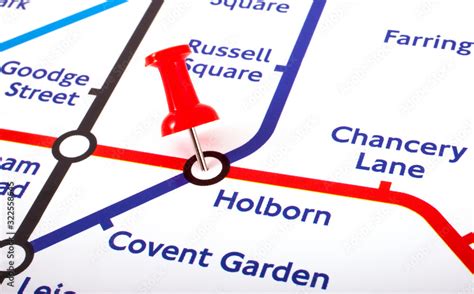 Holborn Station on a London Underground Map Stock Photo | Adobe Stock