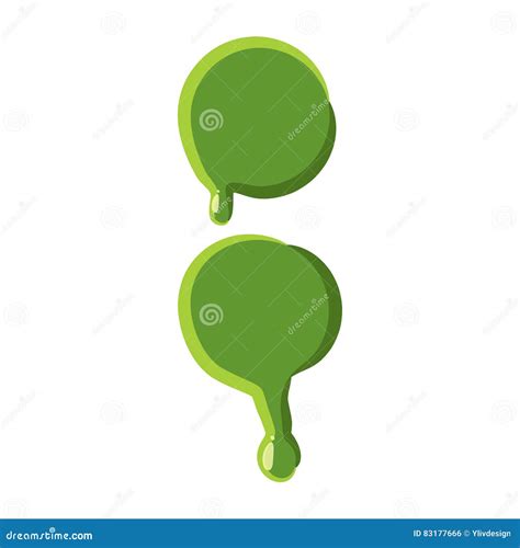 Punctuation Mark Colon Made of Green Slime Stock Vector - Illustration ...