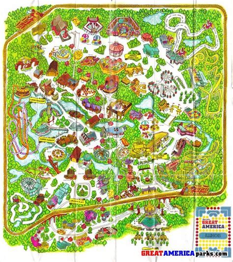 1976 - GURNEE PARK MAP - 1976 - GURNEE PARK MAP - GREATAMERICAparks.com | Great america, America ...