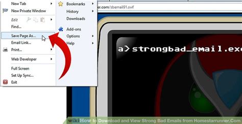 How to Download and View Strong Bad Emails from Homestarrunner.Com