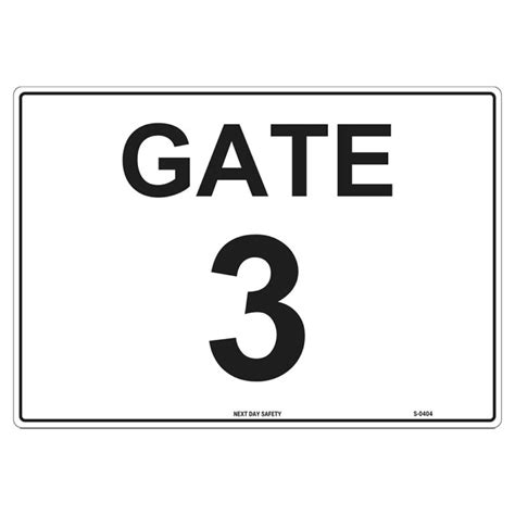 Gate Identifier Sign - Next Day Safety