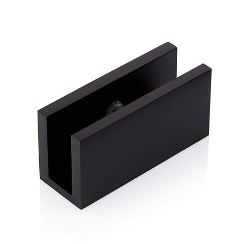 Black Glass Shelf Brackets - Glass Designs