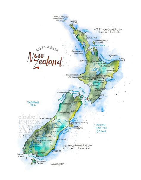 Southern Alps New Zealand Map