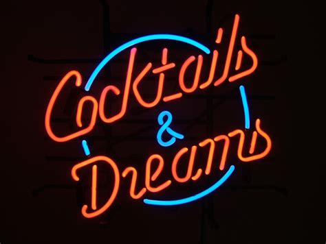 Cocktails & Dreams Retro Neon Sign