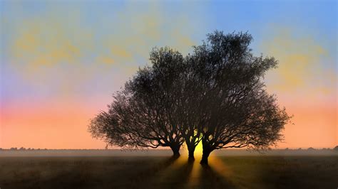 Wallpaper : digital painting, digital art, nature, landscape 1920x1080 ...