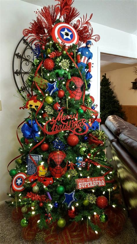 Pin by RobertandJill Sampson on Marvel Christmas tree DIY | Christmas tree decorating themes ...