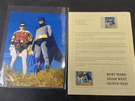 BATMAN AND ROBIN AUTOGRAPH BURT WARD AND ADAM | Live and Online Auctions on HiBid.com