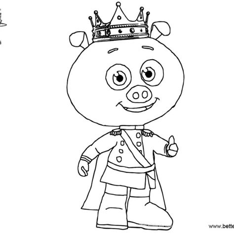 Super Why Coloring Pages Woofster Black and White - Free Printable Coloring Pages